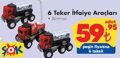 GOKİDY 6 TEKER İTFAİYE ARAÇLARI OYUNCAK